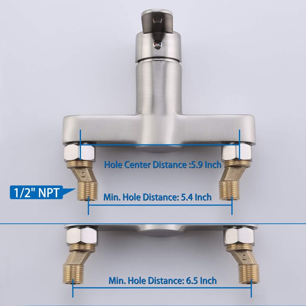 KES Rain Shower System Brushed Nickel R3MODELING
