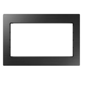Black rectangular frame with a wide border and empty center.