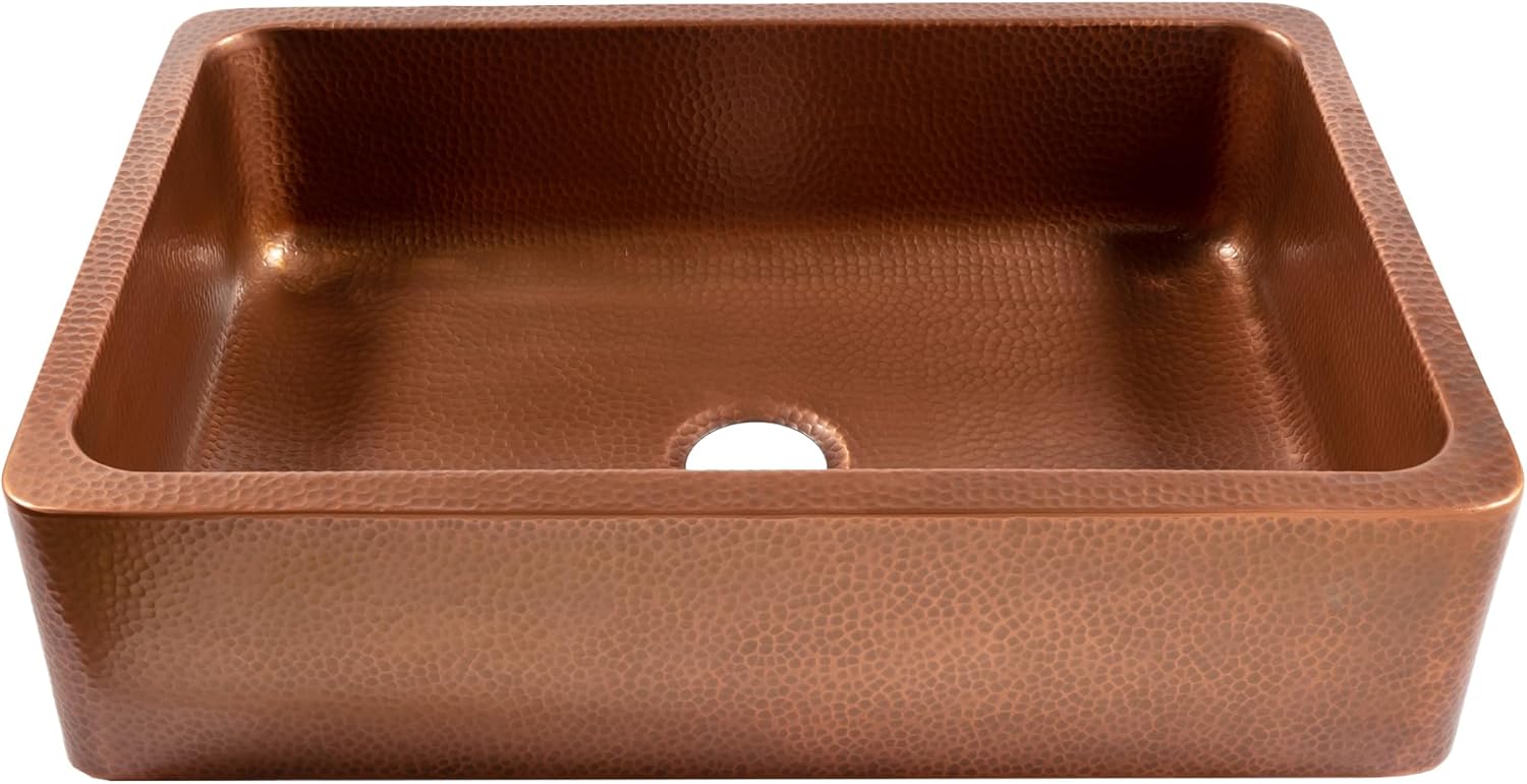 SINKOLOGY - Copper 32"x21" Farmhouse Apron Kitchen Sink MADE IN USA - $699