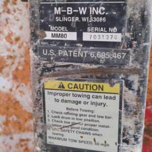 USED MBW MIXER | Mortar Mixer MBW - MM80 MODEL - $2,000